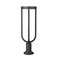 Z-Lite Leland Outdoor Pier Mounted Fixture, 1-Light, 9 In.W x 28.25 In.H, Sand Black/Sand Blast 5005PHB-553PM-BK-LED - alternate 3
